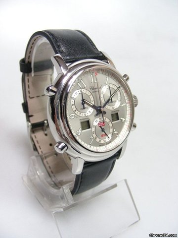 replica Chopard Mille Miglia chronographe rattrapante cadran silver trois compteurs WATCHES 1