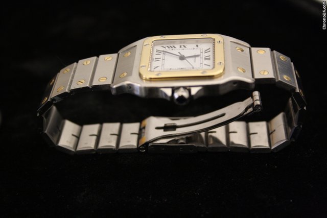 replica Cartier SANTOS GALBEE SS/GOLD AUTOMATIC BIG SIZE WATCHES 1
