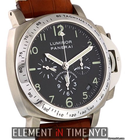 Panerai Luminor Chronograph Titanium Zenith Movement PAM 74 WATCHES 2