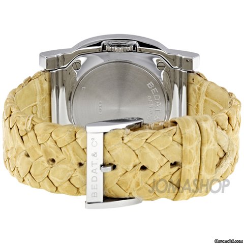 replica Bedat & Co No. 8 Black Dial Woven Alligator Leather Strap Mens Watch 888.048.310 WATCHES 1