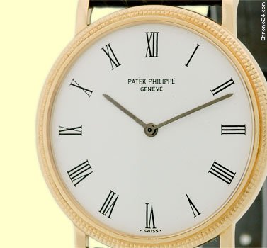 Patek Philippe Gent's 18K Yellow Gold Ultra Thin Calatrava # 3520-D Strapwatch WATCHES 2