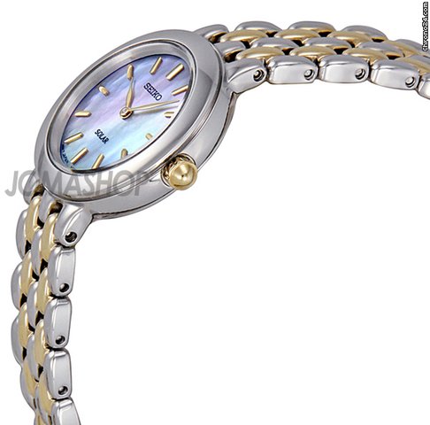 Seiko Two-tone Dress White Dial Solar Quartz Ladies Watch SUP027 WATCHES 2