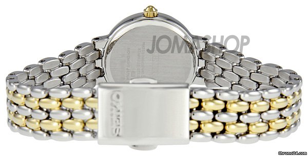 replica Seiko Two-tone Dress White Dial Solar Quartz Ladies Watch SUP027 WATCHES 1