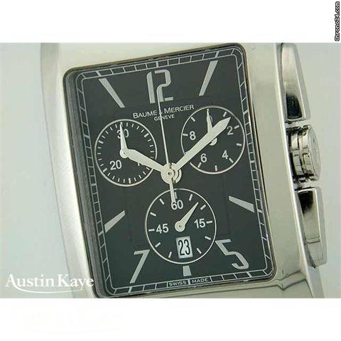 Baume & Mercier & Hampton steel quartz chronograph on strap WATCHES 2