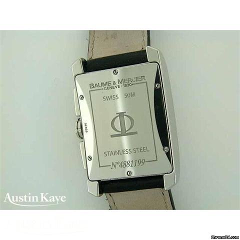 replica Baume & Mercier & Hampton steel quartz chronograph on strap WATCHES 1