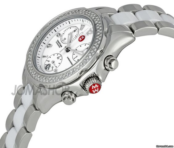 Michele Large Tahitian Ceramic Ladies Watch MWW12E000001 WATCHES 2