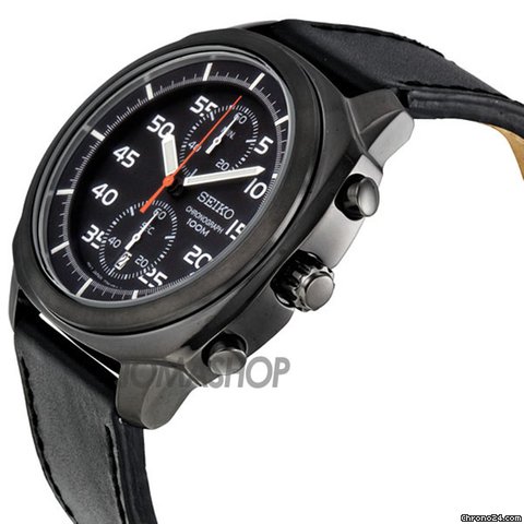 Seiko Chronograph Black Ion-plated Mens Watch SNN217P1 WATCHES 2