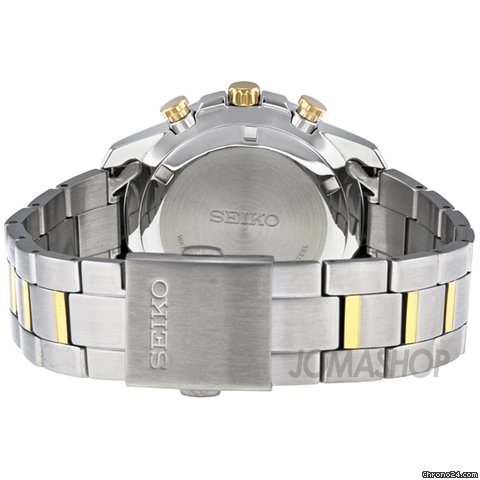 replica Seiko Chronograph White Dial Stainless Steel Mens Watch SSB029 WATCHES 1