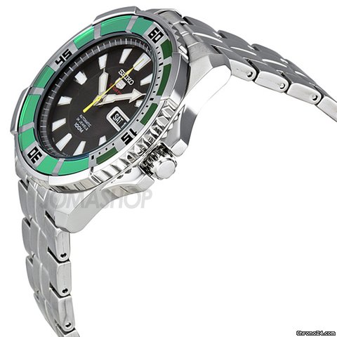 Seiko 5 Sports Automatic Divers Green Ion-plated Bezel Mens Watch SRP205K1 WATCHES 2