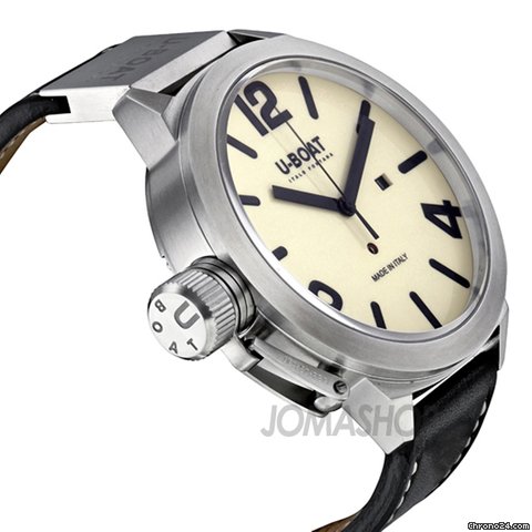 U-Boat Classico As Beige Dial Automatic Black Leather Mens Watch 5571 WATCHES 2