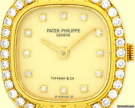 Patek Philippe Lady's 18K Yellow Gold Tiffany & Co Diamond La Flame WATCHES 2