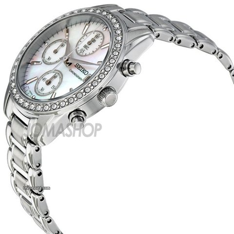 Seiko White Dial Stainless Steel Ladies Watch SNDY21 WATCHES 2