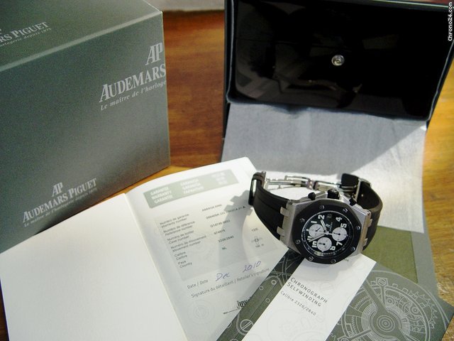 Audemars Piguet Royal Oak Offshore Chronograph Steel, Black, Never Worn. WATCHES 2