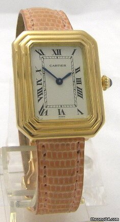 replica Cartier Square Damenuhr 18 Karat Gold WATCHES 1