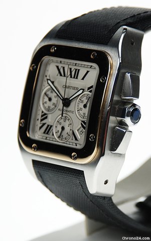 Cartier SANTOS 100 CHRONOGRAPH XL S/G, GENTS W20091X7 WATCHES 2