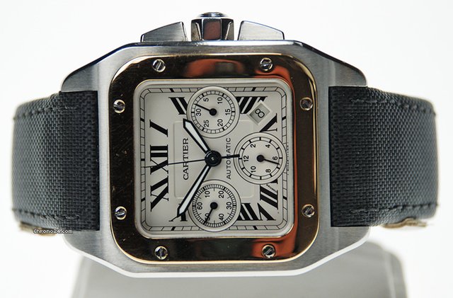 replica Cartier SANTOS 100 CHRONOGRAPH XL S/G, GENTS W20091X7 WATCHES 1