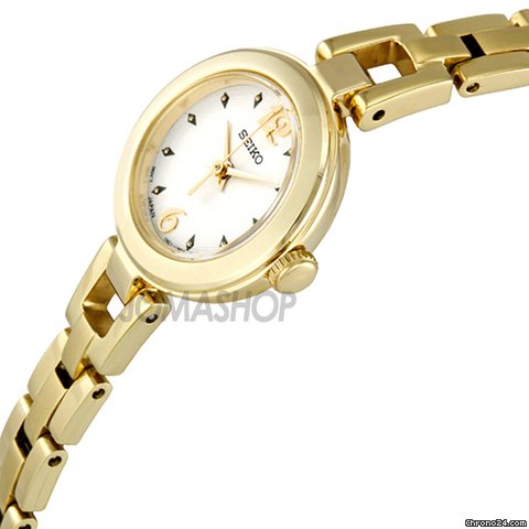 Seiko Silver Dial Gold-tone Stainless Steel Ladies Watch SXGN80 WATCHES 2