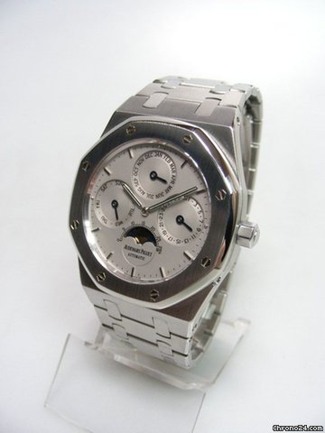 Audemars Piguet Royal Oak calendrier perpetuel /perpetual calendar phases de lune complet acier cadran silver WATCHES 2