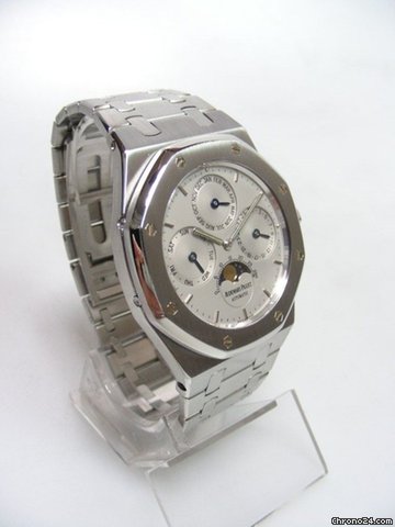 replica Audemars Piguet Royal Oak calendrier perpetuel /perpetual calendar phases de lune complet acier cadran silver WATCHES 1