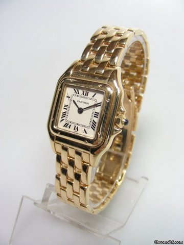 Cartier PanthEre lady size full yellow gold cadran silver WATCHES 2