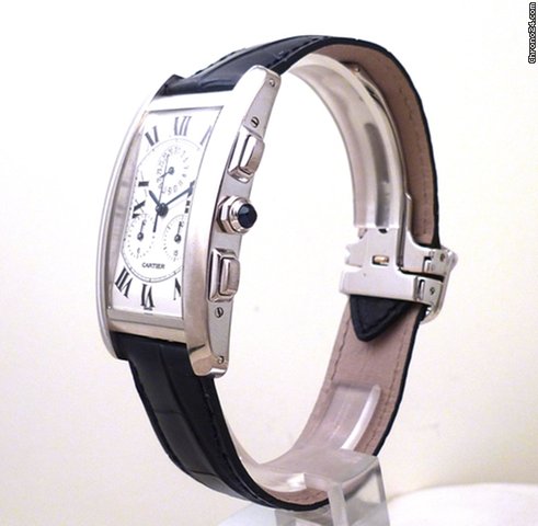 Cartier TANK AMERICAINE CHRONOGRAPH WHITE GOLD WATCHES 2