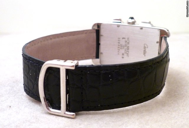 replica Cartier TANK AMERICAINE CHRONOGRAPH WHITE GOLD WATCHES 1