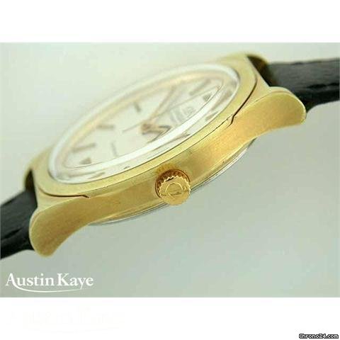 Omega Geneve gold-plated automatic on strap WATCHES 2