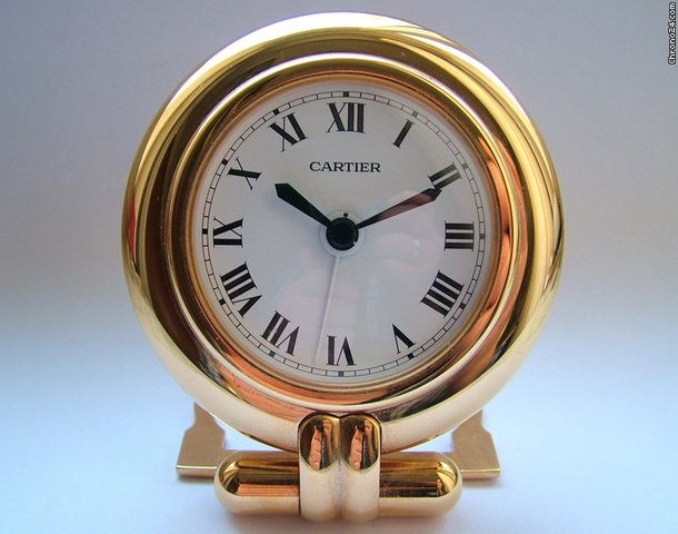 Cartier Wecker vergoldet - mit Box & Papieren WATCHES 2