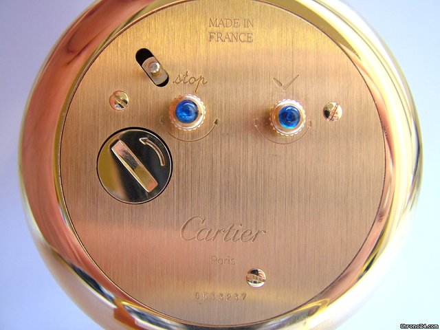 replica Cartier Wecker vergoldet - mit Box & Papieren WATCHES 1