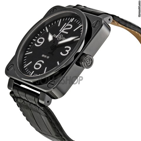 Bell & Ross Aviation Automatic Black Dial Mens Watch BR0192-BL-CER-SCR WATCHES 2