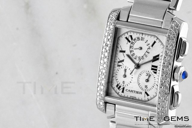 Cartier Tank Francaise Diamond Bezel Watch WATCHES 2