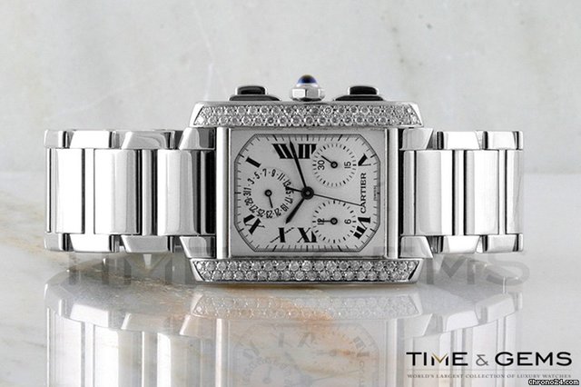 replica Cartier Tank Francaise Diamond Bezel Watch WATCHES 1