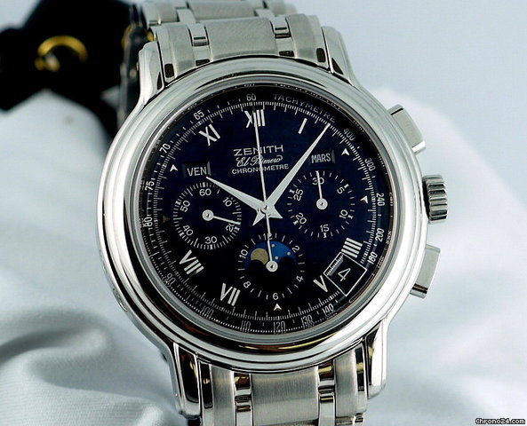 Zenith Chronomaster Moon Black SS/SS French WATCHES 2