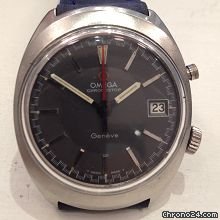 Omega vintage chronostop date grey dial red hand WATCHES 2