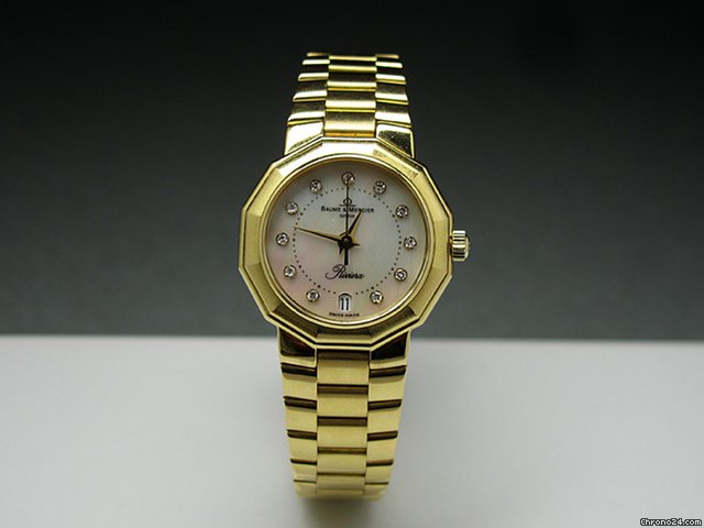 replica Baume & Mercier Riviera mit Brillantbesatz aus 750/18K Gelbgold WATCHES 1
