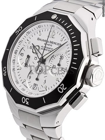 replica Baume & Mercier Riviera Automatic Chronograph Steel White WATCHES 1