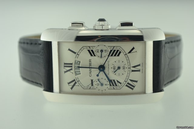 replica Cartier Tank Americaine 18 krt witgoud WATCHES 1