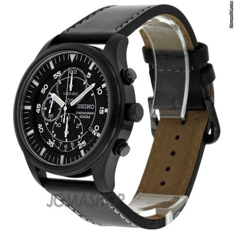 Seiko Chronograph Black Ion-plated Mens Watch SNDA21 WATCHES 2