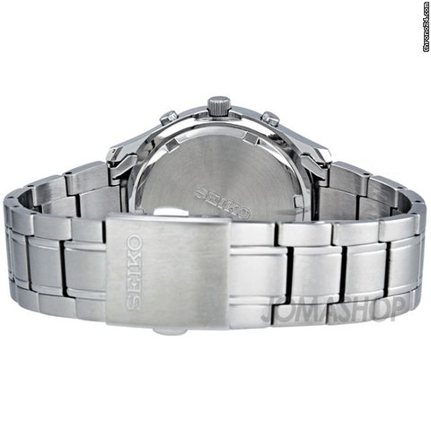replica Seiko Chronograph Black Dial Stainless Steel Mens Watch SNDB11 WATCHES 1