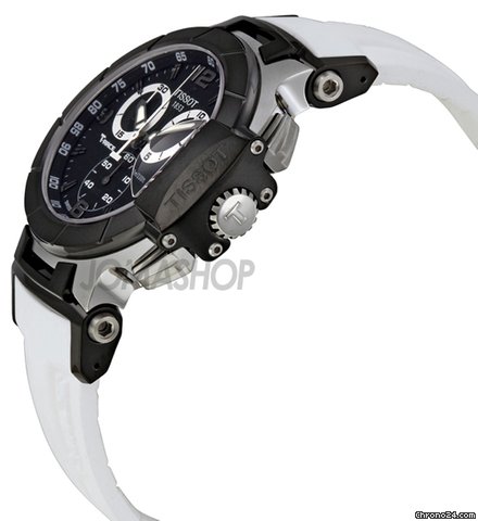 Tissot T Race Chronograph White Rubber Strap Mens Watch T0484172705705 WATCHES 2