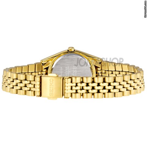 replica Seiko Solar Swarovski Crystal Gold-tone Ladies Watch SUP096 WATCHES 1