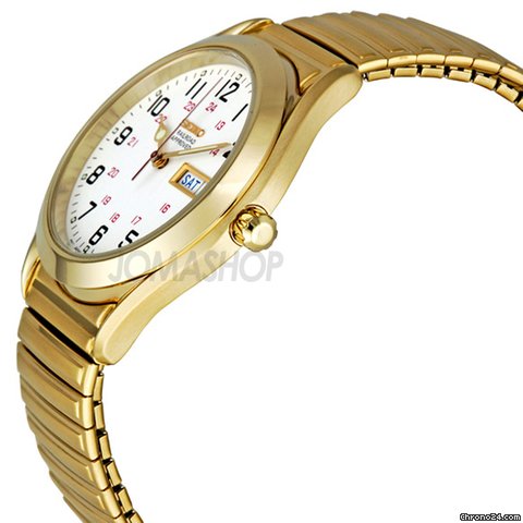 Seiko Day Date White Dial Gold-tone Mens Watch SGG746 WATCHES 2