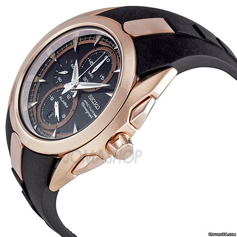Seiko Arctura Chronograph Rose Gold-tone Mens Watch SNAD10 WATCHES 2