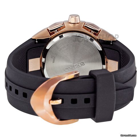 replica Seiko Arctura Chronograph Rose Gold-tone Mens Watch SNAD10 WATCHES 1