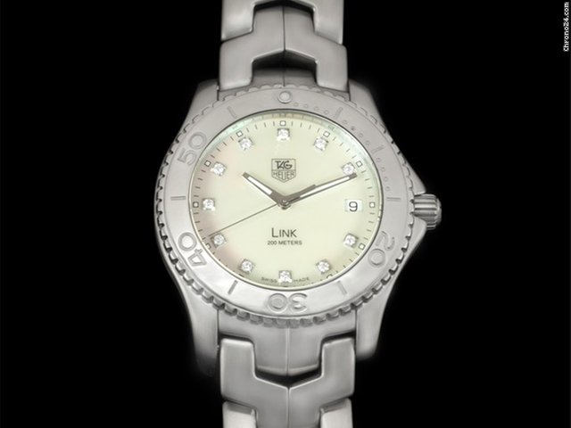 TAG Heuer Link Mens Diamond Watch, Mother of Pearl, Stainles WATCHES 2