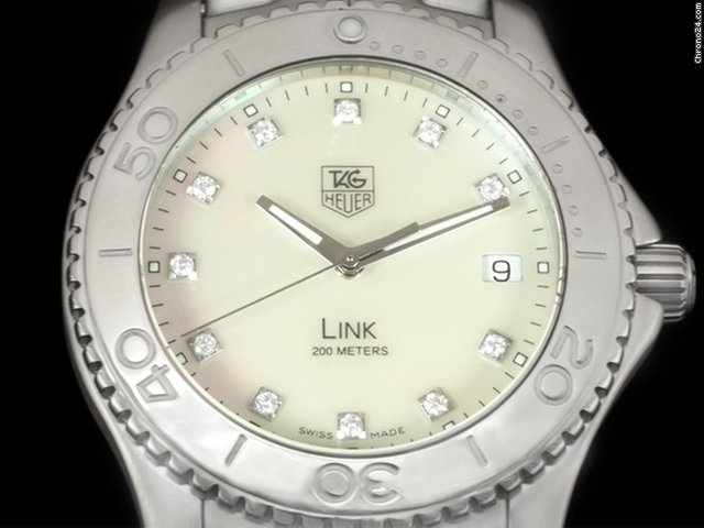 replica TAG Heuer Link Mens Diamond Watch, Mother of Pearl, Stainles WATCHES 1