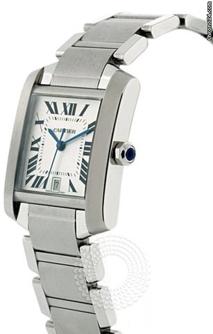 Cartier Tank Francaise Stainless Steel Mens Watch W51002Q3 WATCHES 2