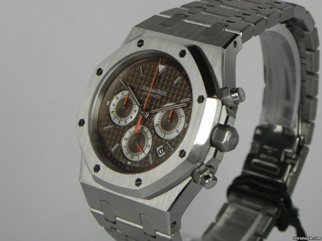 replica Audemars Piguet ROYAL OAK CHRONO QUADRANTE MARRONE WATCHES 1