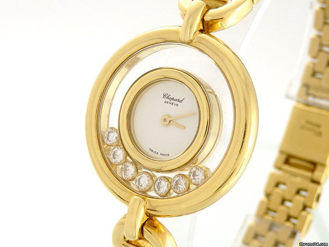 Chopard " Happy Diamonds" 750/18K GG, 7 Brillanten, ca. 0,39 ct WATCHES 2