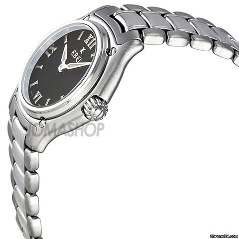 Ebel 1911 Black Dial Stainless Steel Ladies Watch 9090211-5465P WATCHES 2